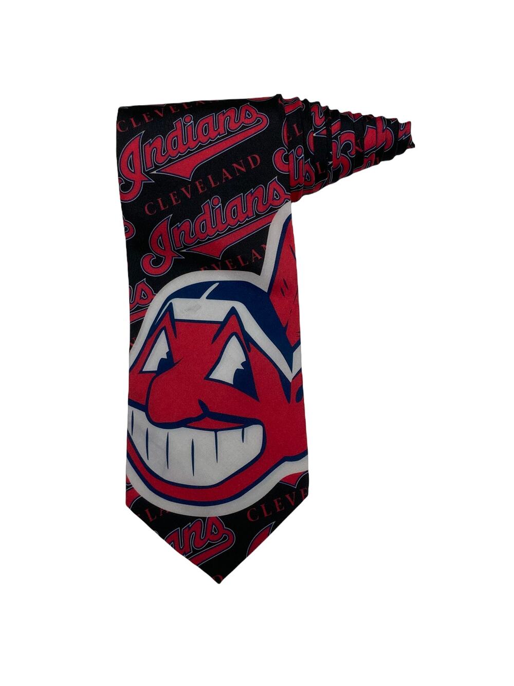 Ralph Marlin MLB Cleveland Indians III Logo Mascot Vintage Novelty Necktie